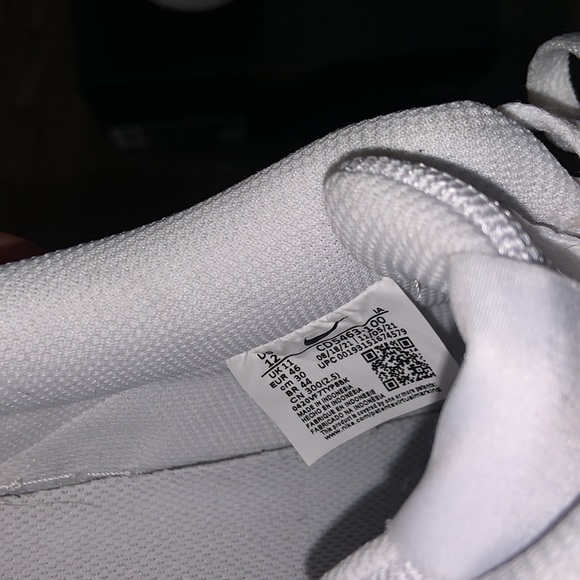 MENS NIKE ALL WHITE COURT VISION LOW SIZE 12 🏀⭐️ - Picture 6 of 8